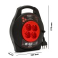 Haushaltskabeltrommel mit 4 Steckdosen, H05VV-F3G1.0MM2 Kabel, 10 m, CE-zertifiziert