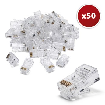 50 conectores de crimpado UTP CAT6 2