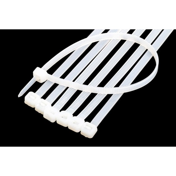 Fascette bianche in nylon 3,6x200 - 100pz
