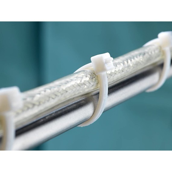 White nylon cable ties 4.8x200 - 100pcs