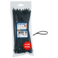 Black nylon cable ties 3.6x280 - 100pcs