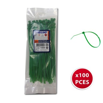 Green Nylon Cable Ties 4.8x200 - 100pcs 2