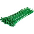 Bridas de nailon verdes 4,8 x 200 - 100 unidades