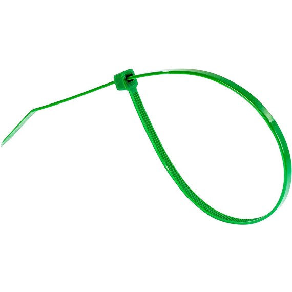 Green nylon cable ties 2.5x100 - 100pcs