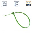 Green nylon cable ties 2.5x100 - 100pcs