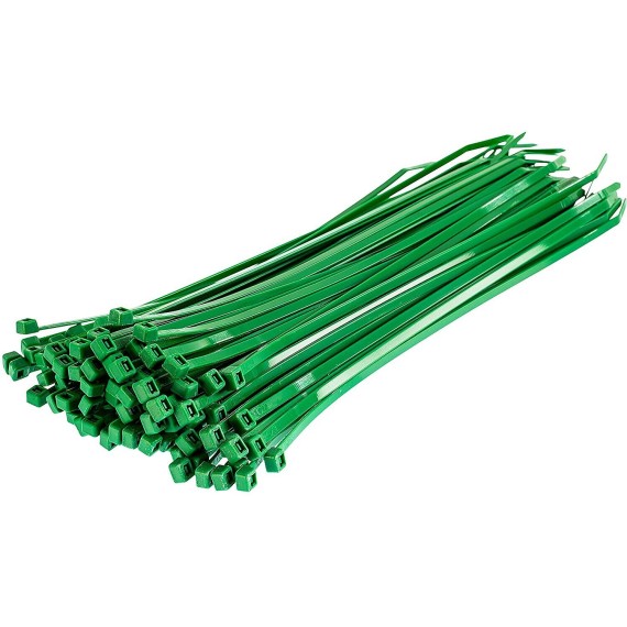 Green nylon cable ties 2.5x100 - 100pcs