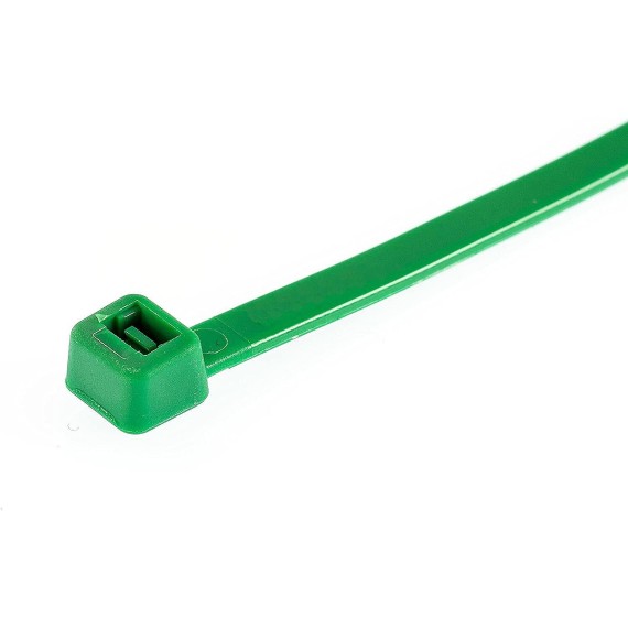Green nylon cable ties 2.5x100 - 100pcs