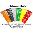 Multicolored Nylon Cable Ties, Various Sizes - 500 pcs