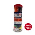 Multicolored Nylon Cable Ties, Various Sizes - 500 pcs