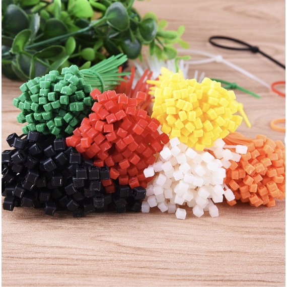 Multicolored Nylon Cable Ties, Various Sizes -...