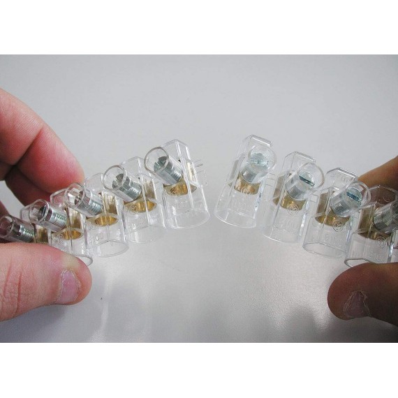Single-pole terminals 2.5mm2, 10-pole strip