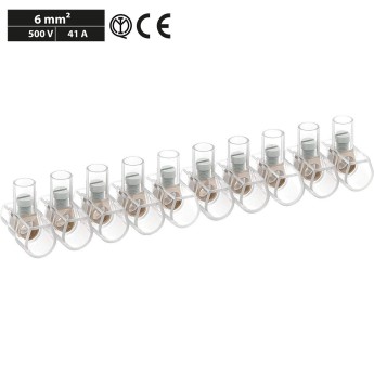 6mm2 single-pole terminals, 10-pole strip 2