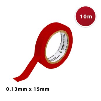 PVC electrical tape, 0.13mm thick, 15mm x 10m. Red 2