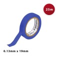 PVC electrical tape, 0.13mm thick, 19mm x 25m. Blue
