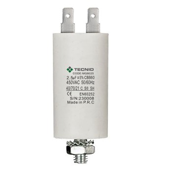 Starting capacitor for electric motors, 450V, capacity:...
