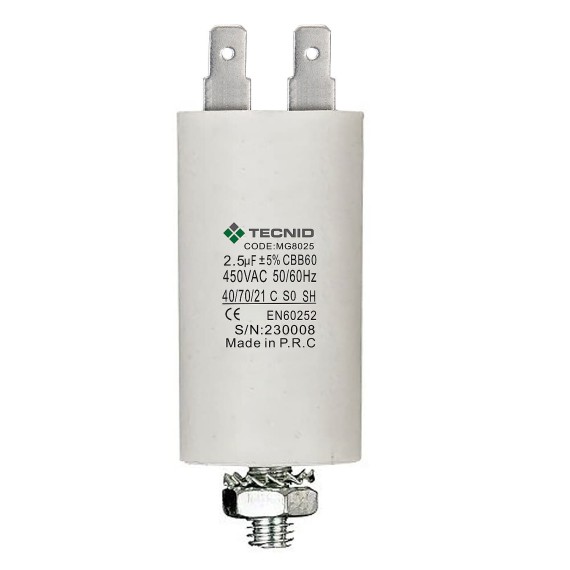Starting capacitor for electric motors, 450V,...