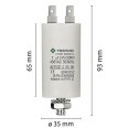 Starting capacitor for electric motors, 450V, capacity: 7µF, 4 pin / M8