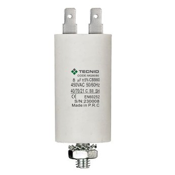 Starting capacitor for electric motors, 450V, capacity:... 2