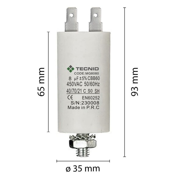 Condensatore di spunto per motori elettrici,...