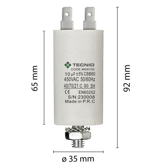 Condensatore di spunto per motori elettrici,...