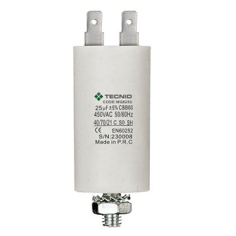 Starting capacitor for electric motors, 450V, capacity:... 2