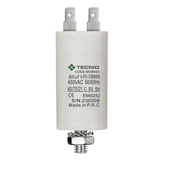 Starting capacitor for electric motors, 450V,...