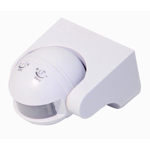 Détecteur de mouvement compact IP44. Blanc.