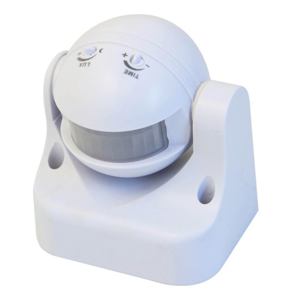 Détecteur de mouvement compact IP44. Blanc.