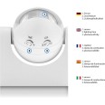 Détecteur de mouvement compact IP44. Blanc.