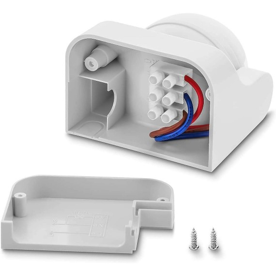 Détecteur de mouvement compact IP44. Blanc.