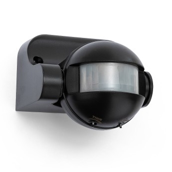 Détecteur de mouvement compact IP44. Noir.