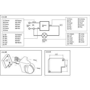 Détecteur de mouvement compact IP44. Noir. 2