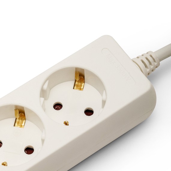 Standard Schuko 4x16A power strip, 1m long...