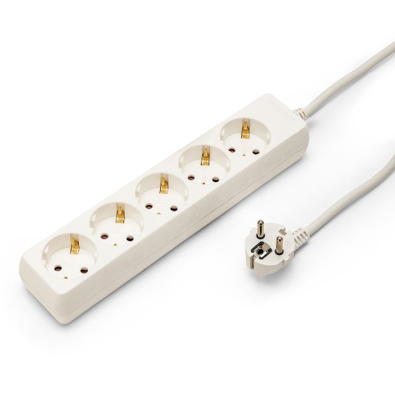 Standard Schuko 5x16A power strip, 1m long...