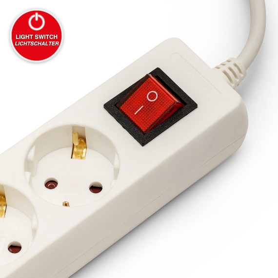 Standard Schuko 3x16A power strip, with switch,...