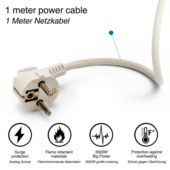 Standard Schuko 5x16A power strip, with switch,...