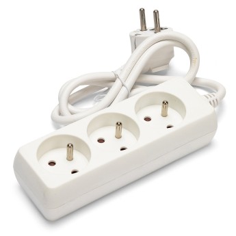 French power strip 3x16A, 1m long cable, H05VV-F3G1.0MM2,...