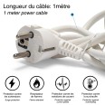 Regleta francesa 3x16A, cable de 1 m, H05VV-F3G1.0MM2, CE, NF