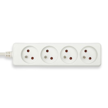 French power strip 4x16A, 1m long cable, H05VV-F3G1.0MM2,...