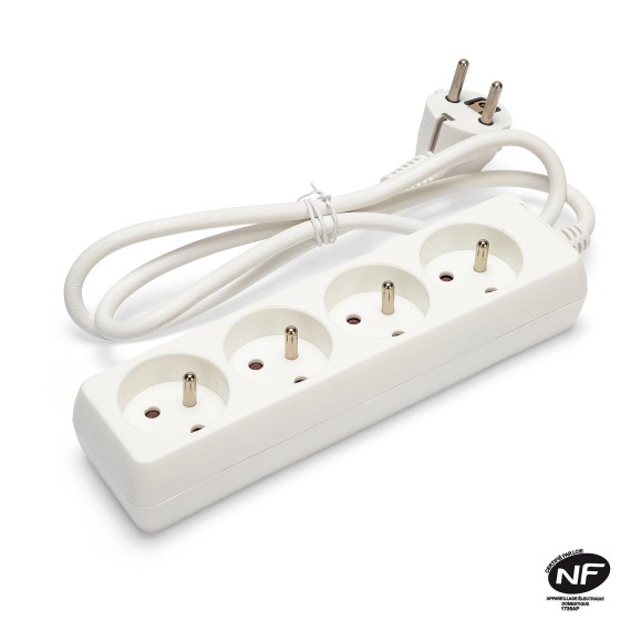 French power strip 4x16A, 1m long cable,...