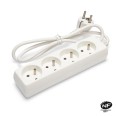 French power strip 4x16A, 1m long cable, H05VV-F3G1.0MM2, CE, NF