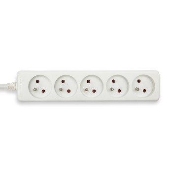 French power strip 5x16A, 1m long cable, H05VV-F3G1.0MM2,...