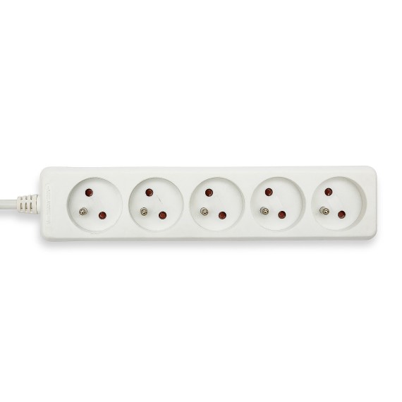 French power strip 5x16A, 1m long cable,...