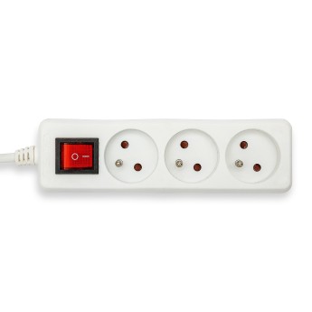 French power strip 3x16A, with switch, 1m long cable,...
