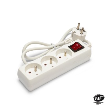 French power strip 3x16A, with switch, 1m long cable,... 2
