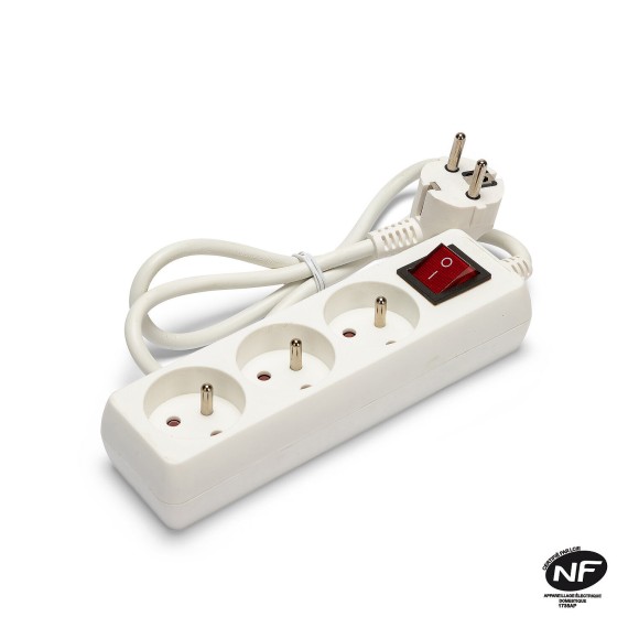 French power strip 3x16A, with switch, 1m long...