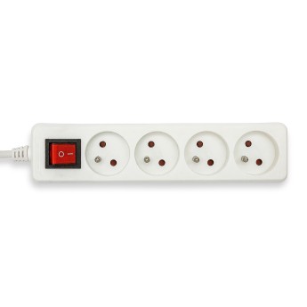 French power strip 4x16A, with switch, 1m long cable,...