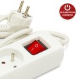 French power strip with 3 2P+T outlets and 2 USB ports. 1.5m cable.