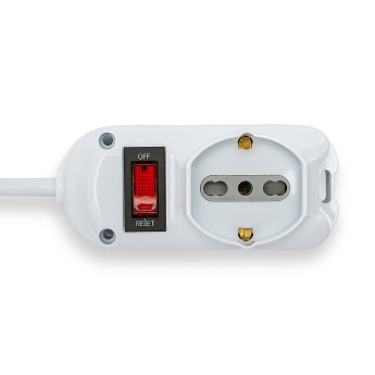 3-way power strip: 1 Schuko + 2 dual-purpose 10/16A...