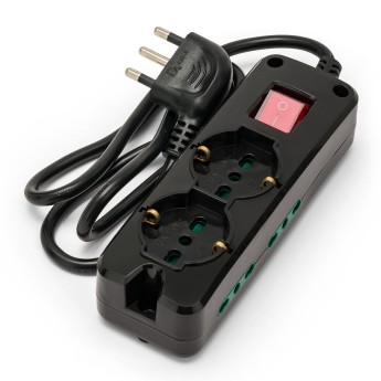 6-way power strip: 2 Schuko sockets + 4 dual-purpose...
